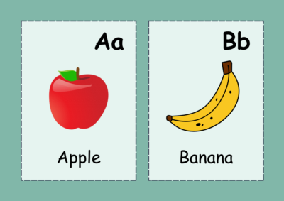 Fruits Alphabet Kids Vocabulary Flashcards